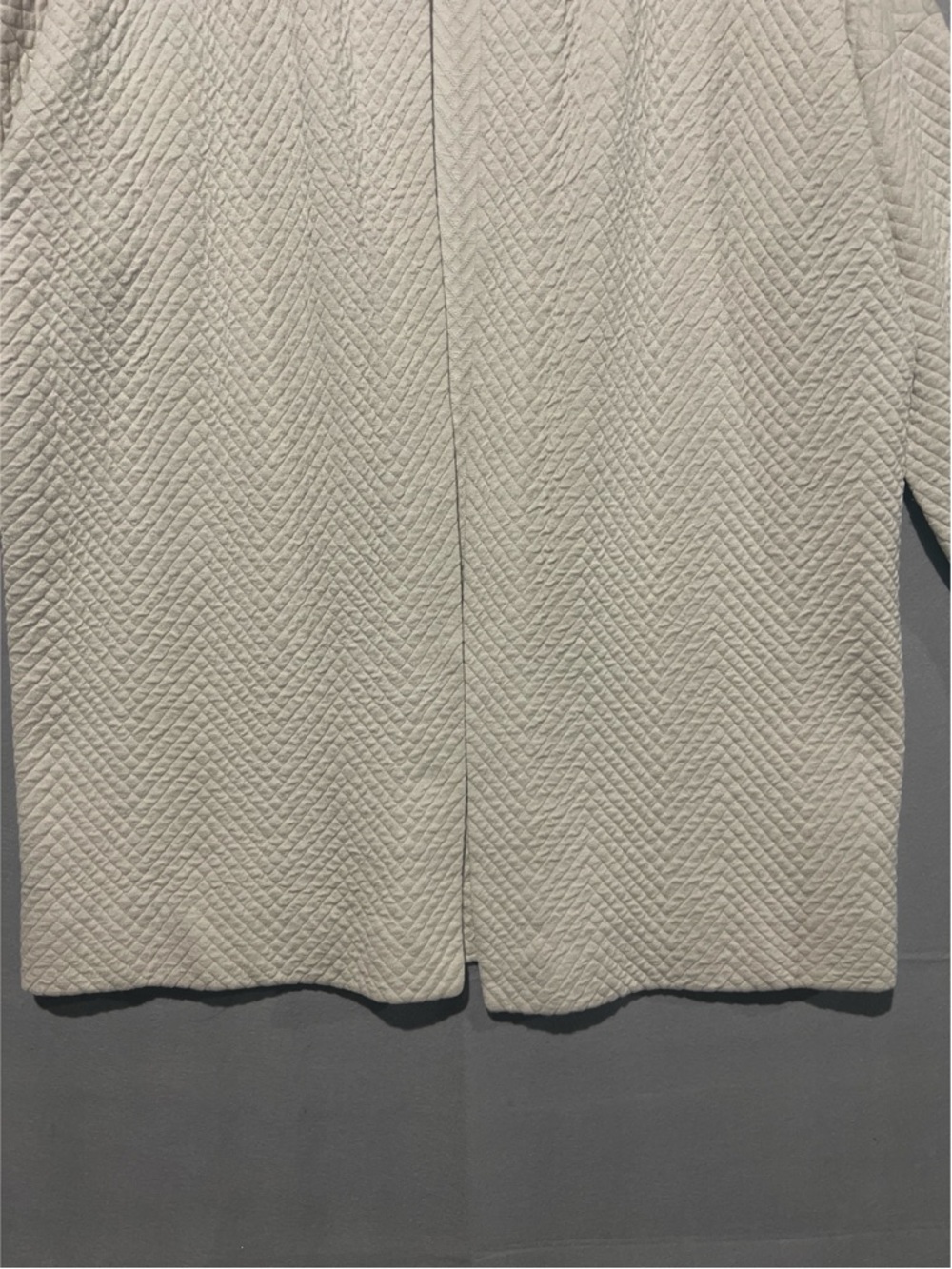 Eileen Fisher Jacket Women’s M Bone Silk Organic Cotton Interlock Jacquard - Picture 5 of 11